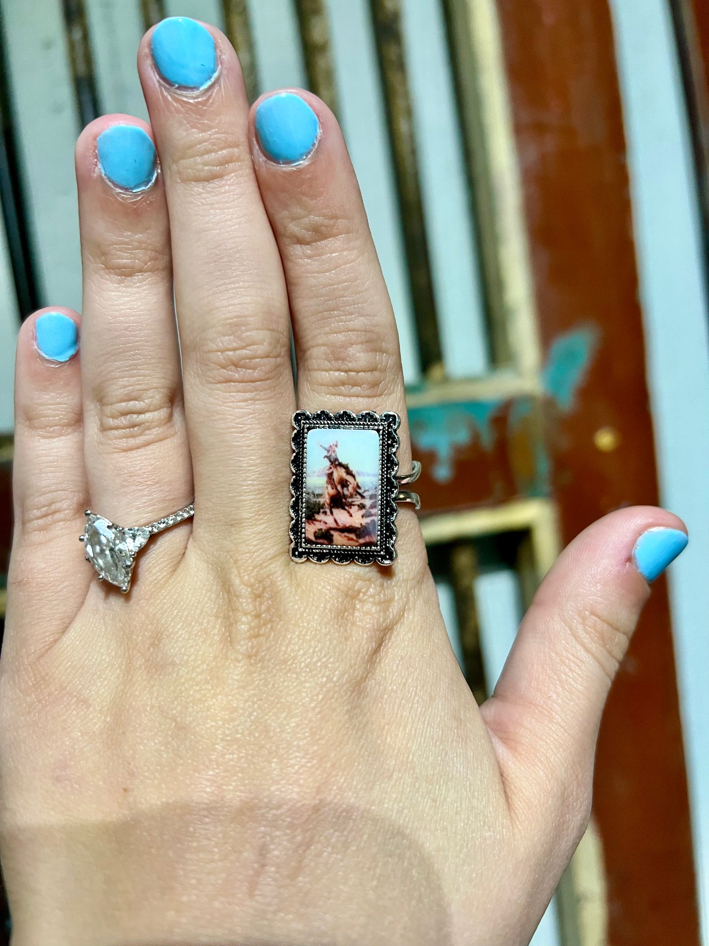 Cowboy Rides Away Ring