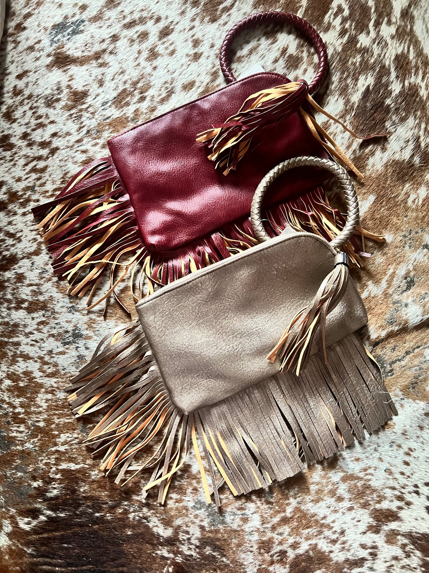 Langely Tassel Clutch •Deep Burgundy•