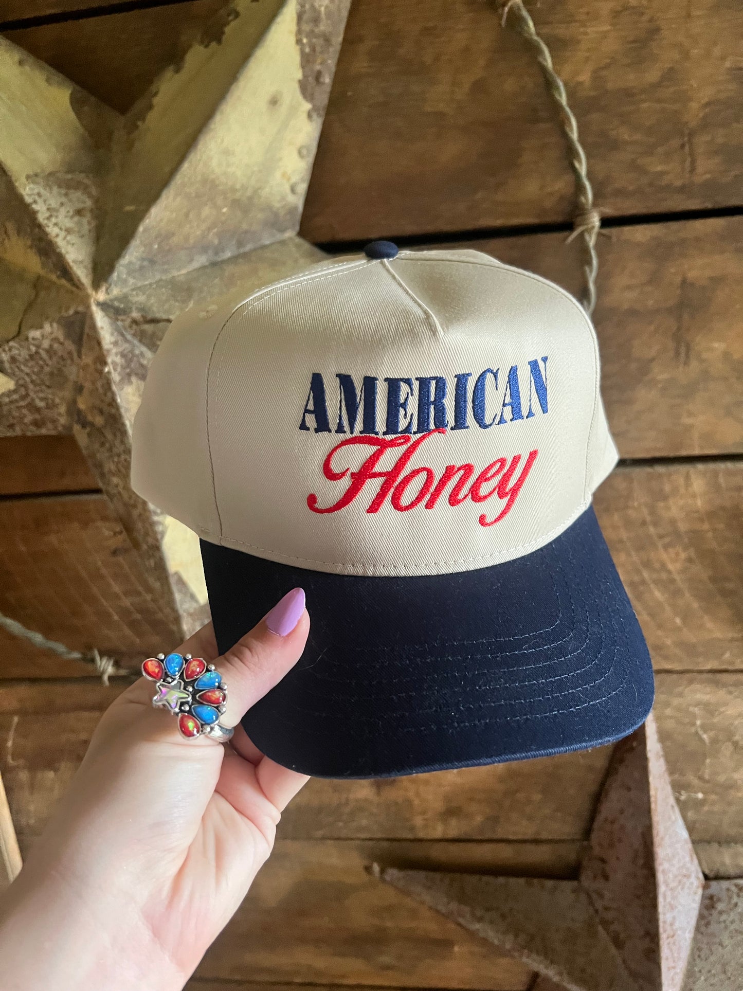 American Honey Embroidered Trucker Cap